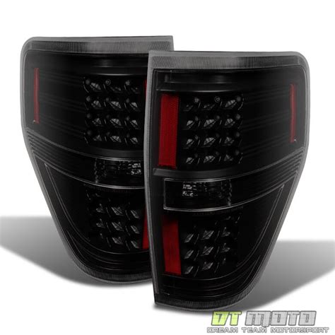 Black Smoked 2009 2014 Ford F150 F 150 LED Tail Lights Brake Lamps Left