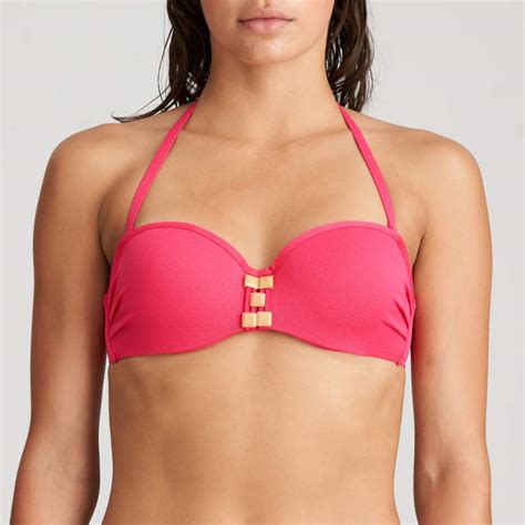 Bikini Rosa Sin Tirantes Unas1 Con Descuento Bikini Sin Tirantes