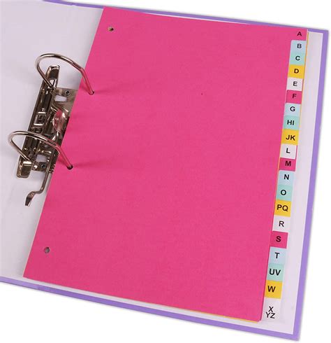 Marlin File Dividers A4 Bright Board A - Z 16 Position - 020U