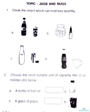 Liter and milliliter. Interactive worksheet | TopWorksheets