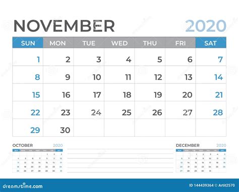 November Calendar Template | PDF Template