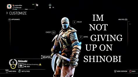 For Honor Shinobi Youtube