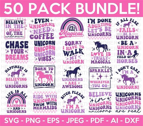 Unicorns Svg Bundle Magical Svg Bundle Unicorns Svg Unicorn Quotes