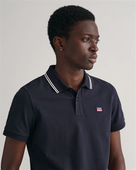 Gant Erkek Siyah Regular Fit Logolu Polo Xl Pamuk Black