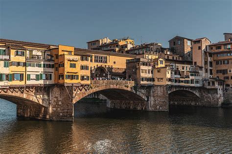 Bebaute Brücke Ponte Vecchio Brücke Bild kaufen 71391109 Image