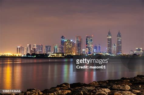 Dubai Marina Skyline At Night High-Res Stock Photo - Getty Images