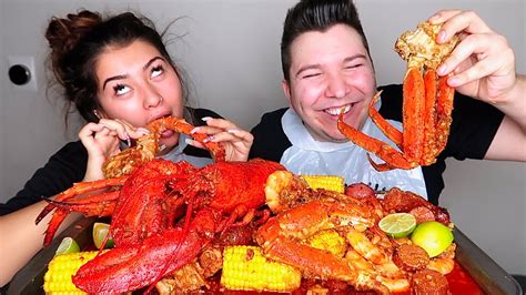 Massive Seafood Boil • Spicy Seafood Sauce With King Crab Lobster