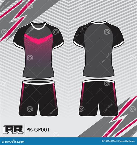 JERSEY DESIGN 001 GREY and PINK Stock Illustration - Illustration of