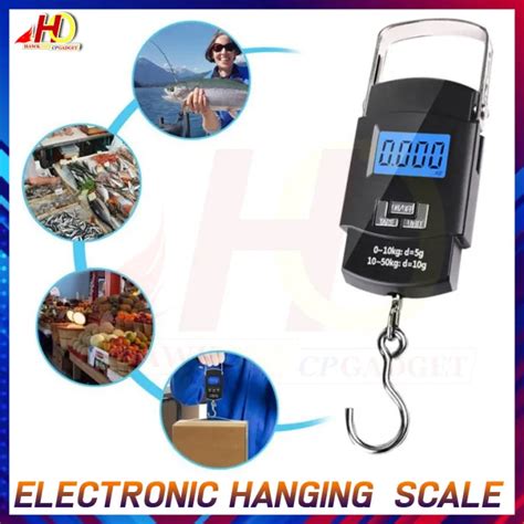 Portable Hanging Electronic Digital Weighing Scale 50kg WH A08 Black