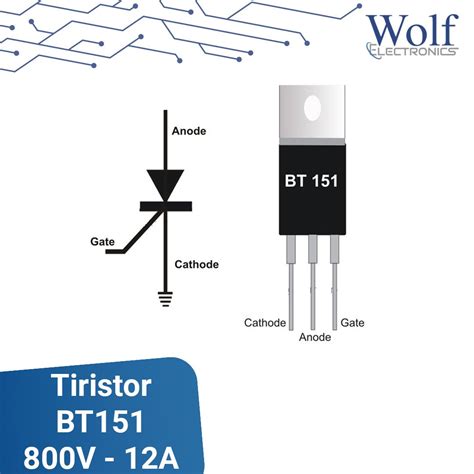 BT151 SCR 500V 12A Wolf Electronics – WOLF ELECTRONICS IT