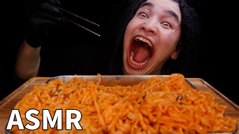 ASMR NUCLEAR FIRE NOODLES No Talking MUKBANG YouTube