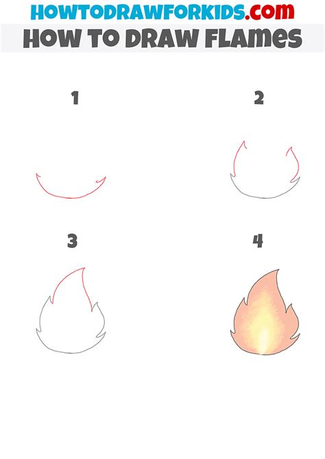 How to Draw Flames - Easy Drawing Tutorial For Kids