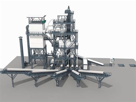 Asphalt Mixing Plant D Model Cgtrader