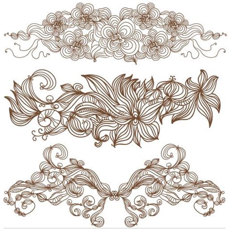 Vintage Floral Ornaments Vectors Free Download