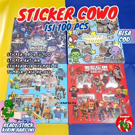 Jual Sticker Premium PVC Waterproof Karakter Cowok Isi 100 Roblox