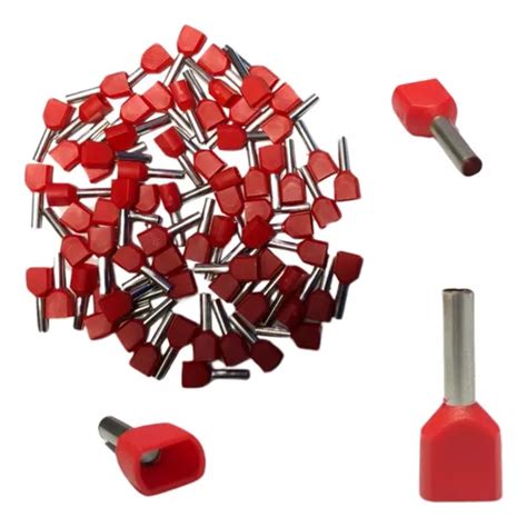 Terminal 1mm Duplo Tubular Vermelho Ilhos Pre Isolado 100pç MercadoLivre