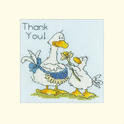 Bothy Threads XGC45 Thank You Card Cross Stitch Kit JK S Cross