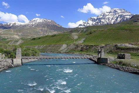 Bridge Over Swat River Pakistan Kashmir India Swat Pakistan River