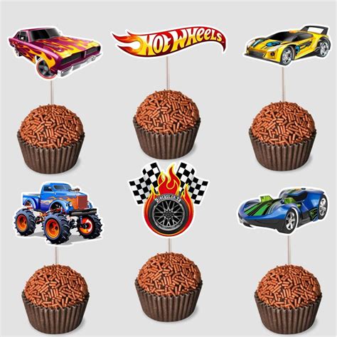 Topper Para Docinhos Hot Wheels Topp Elo Produtos Especiais