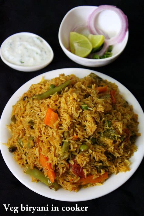 veg biryani in cooker, cooker biryani - Yummy Indian Kitchen