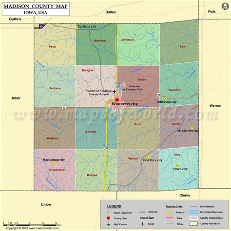 Madison County Map Iowa