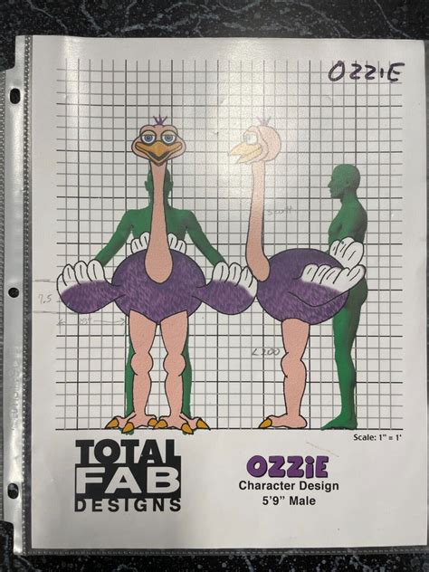 willys wonderland ozzie  ostrich    original costume nicolas