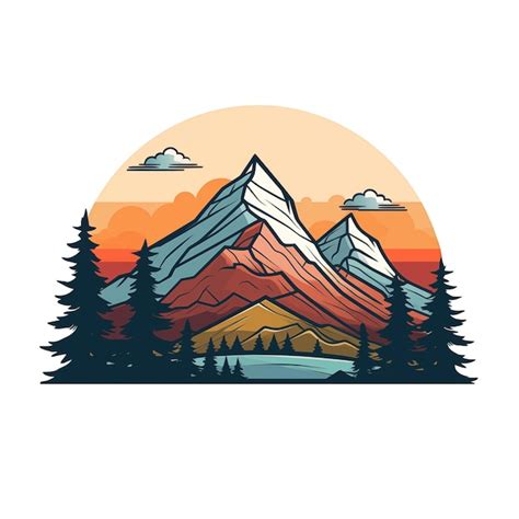 Premium Photo | Mountains flat design