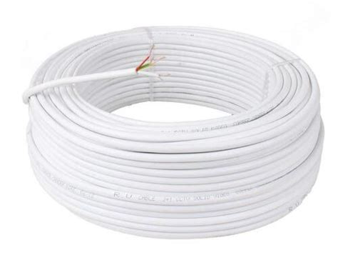 Brown Flexible White 3 1 Copper Cable For Cctv Camera 90 Meter Length