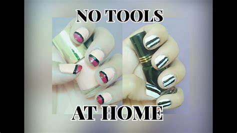 Short Nails Nail Art With Household Items Toothpick Easy At