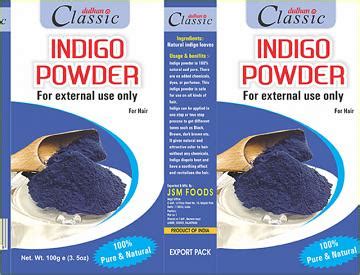 Indigo Powder (Indigofera Tinctoria) Hair / Beard Dye Color 100 Gms ...