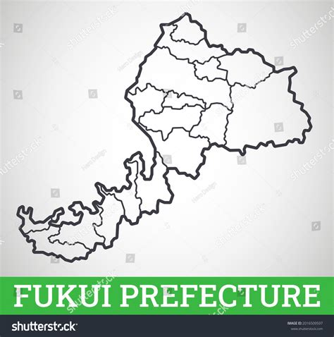 Simple Outline Map Of Fukui Prefecture Vector Royalty Free Stock