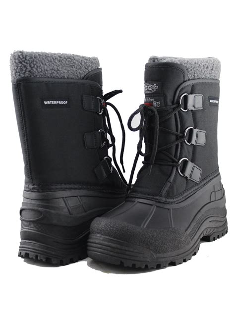 Tanleewa - Waterproof Mens Snow Boots Outdoor Slip Resistant Insulated Winter Boots Hiking Boots ...