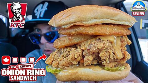 KFC Crispy Onion Ring Sandwich Review KFC Canada Exclusive