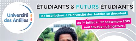 Inscription 2019 2020 à l Université des Antilles Université des Antilles