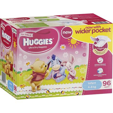 Huggies Ultra Dry Nappies Infant Kg Girl Pk Jumbo Woolworths