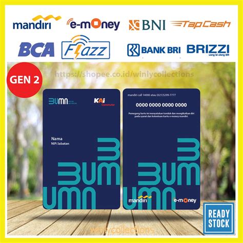 Jual Kartu E Money E Toll New Id Card Kai Commuter Emoney Mandiri Gen