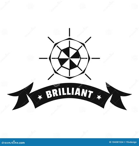 Brilliant Logo Simple Black Style Stock Vector Illustration Of