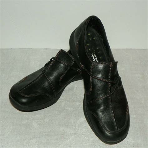 Clarks Black Leather Waves Loafers Shoes Flats Size 8.5 M 13285 #Clarks ...