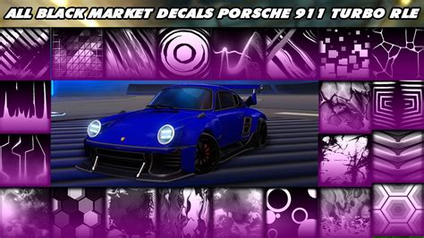 All Black Market Decals On New Porsche 911 Turbo Rle Rocket League