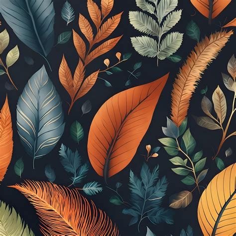 Premium AI Image | Fall leaves pattern