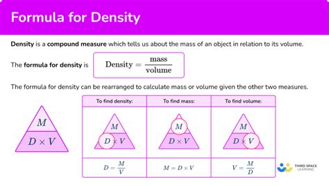 Density Formula Math Steps Examples And Questions