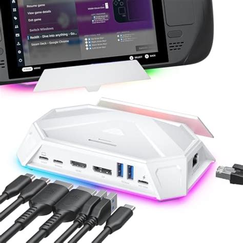 Jsaux Station D Accueil Rgb Pour Steam Deck Oled Rog Ally Legion Go