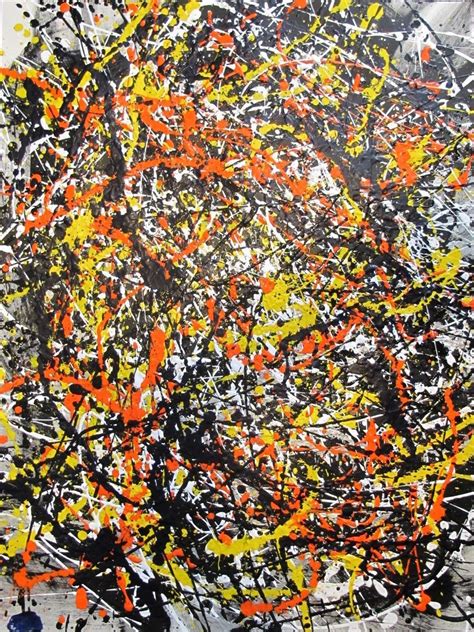 Jackson Pollock Style Drip Painting HAND Painted & Signed With ...