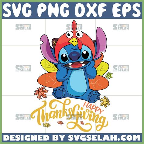 Stitch Happy Thanksgiving SVG - SVG Selah