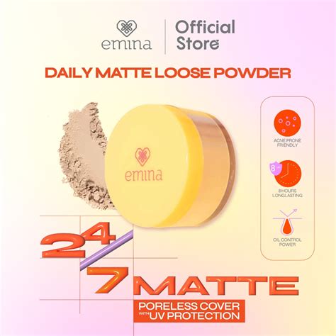 Jual Emina Daily Matte Loose Powder 20 G Bedak Tabur Ringan Hasil