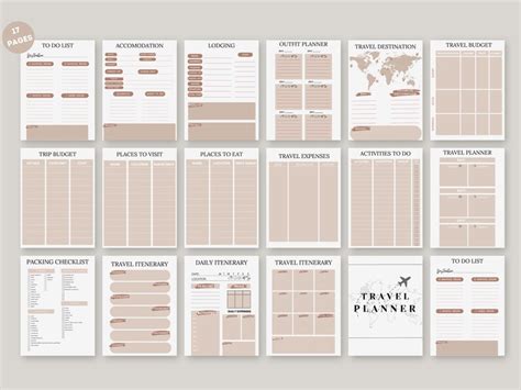 Travel Planner Template Editable Travel Planner Travel - Etsy