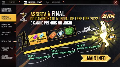 Mundial De Free Fire Garena Oferece Itens Por Visualiza Es Miss Es E