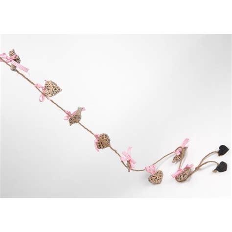 Amadeus Suspension cœur et oiseau rose Cdiscount Maison