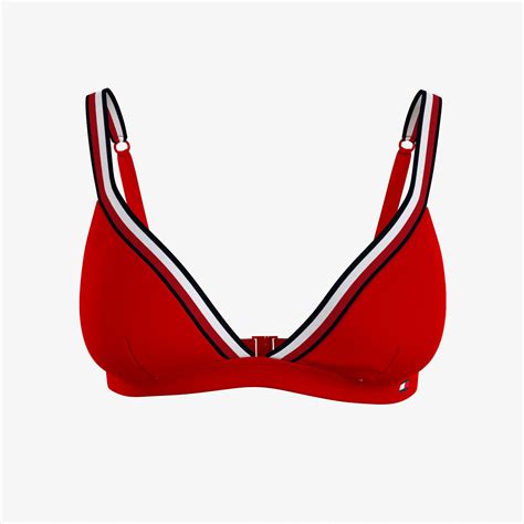 Tommy Hilfiger Triangle Kadın Kırmızı Bikini Üstü KADIN Mayo Bikini SuperStep