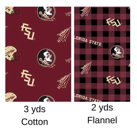 Florida State University Fabric Fsu Fabric Etsy